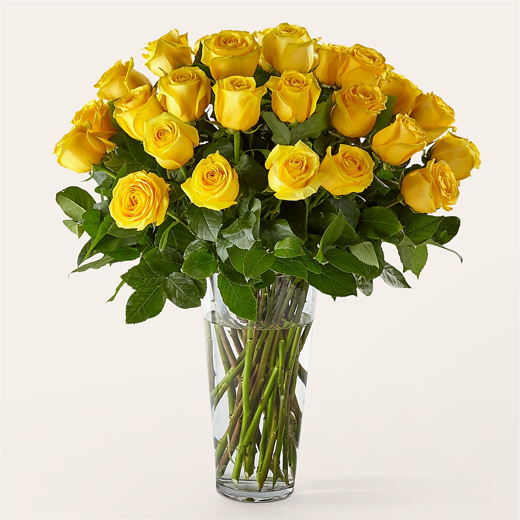 Long Stem Yellow Rose Bouquet – ALWAYS & FOREVER FLORAL, Delbarton WV