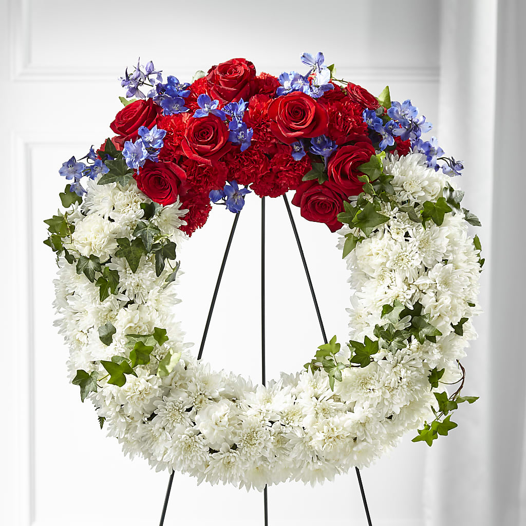 Patriotic Passion Wreath – ALWAYS & FOREVER FLORAL, Delbarton WV