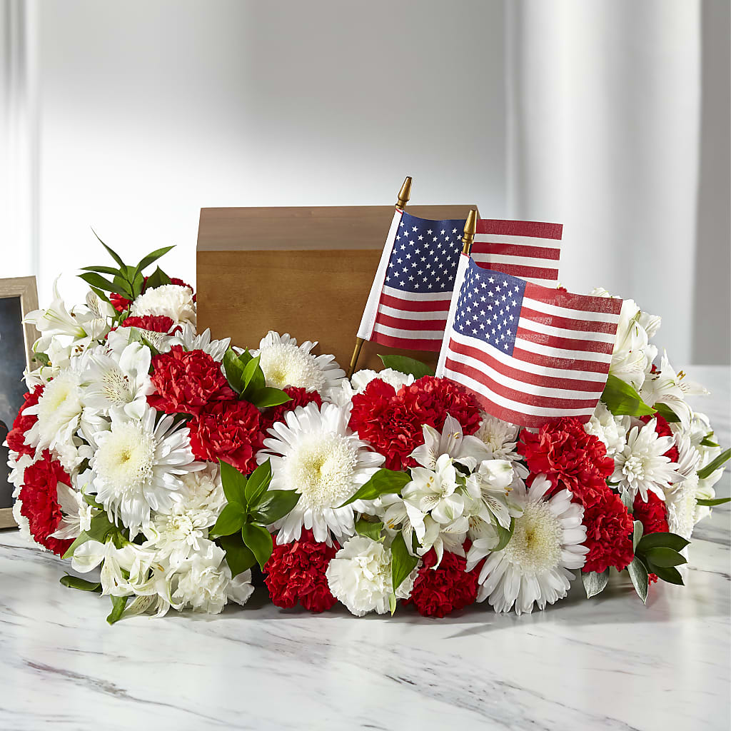 Spirit of Patriotism Cremation Adornment – ALWAYS & FOREVER FLORAL, Delbarton WV