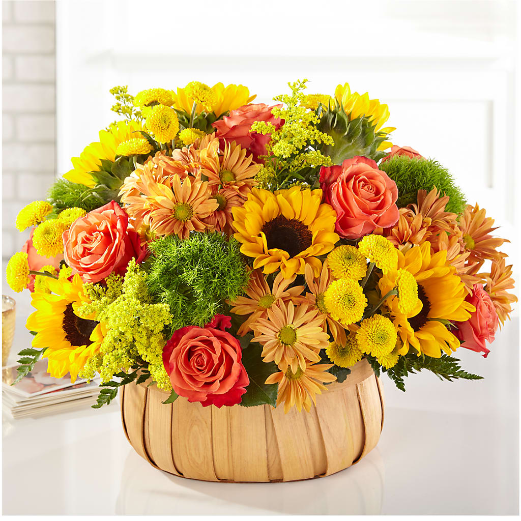 Harvest Sunflower Basket – ALWAYS & FOREVER FLORAL, Delbarton WV