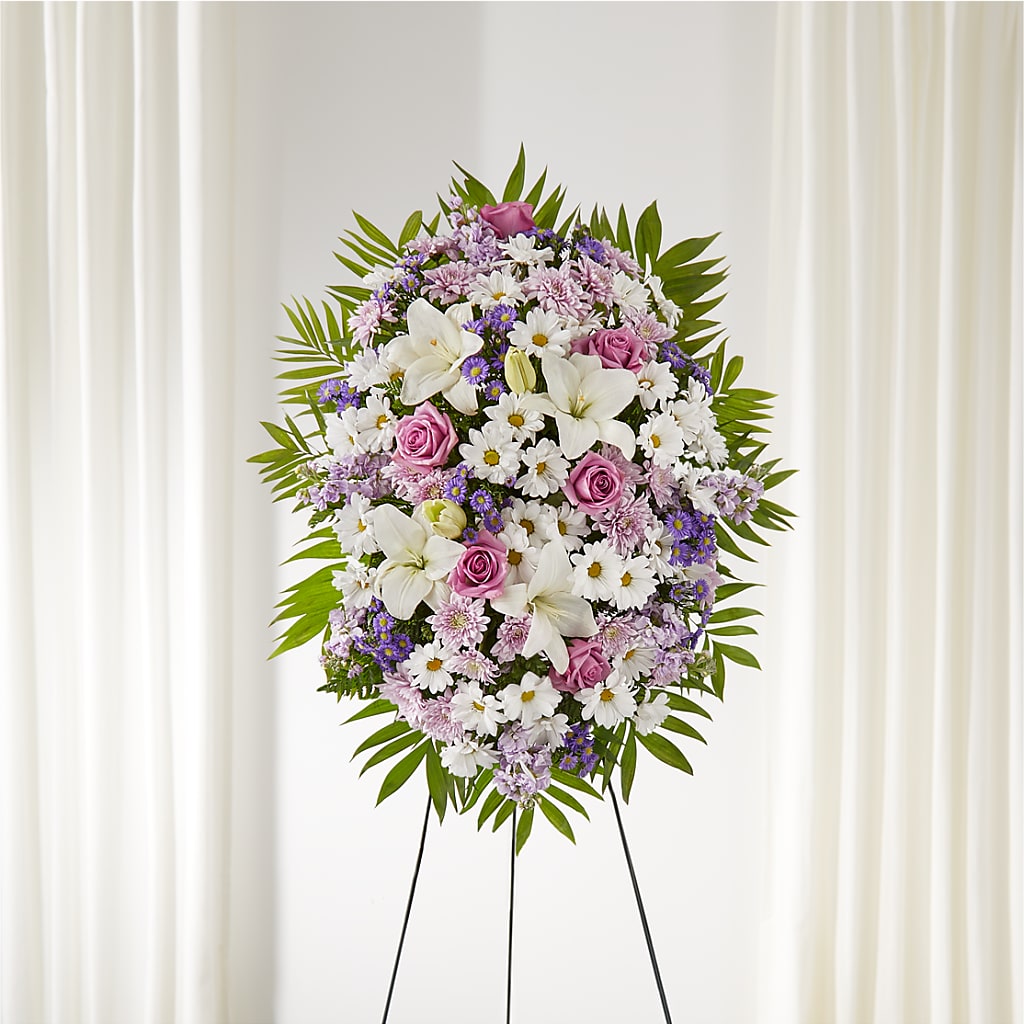Surrounded by Love Standing Spray – ALWAYS & FOREVER FLORAL, Delbarton WV