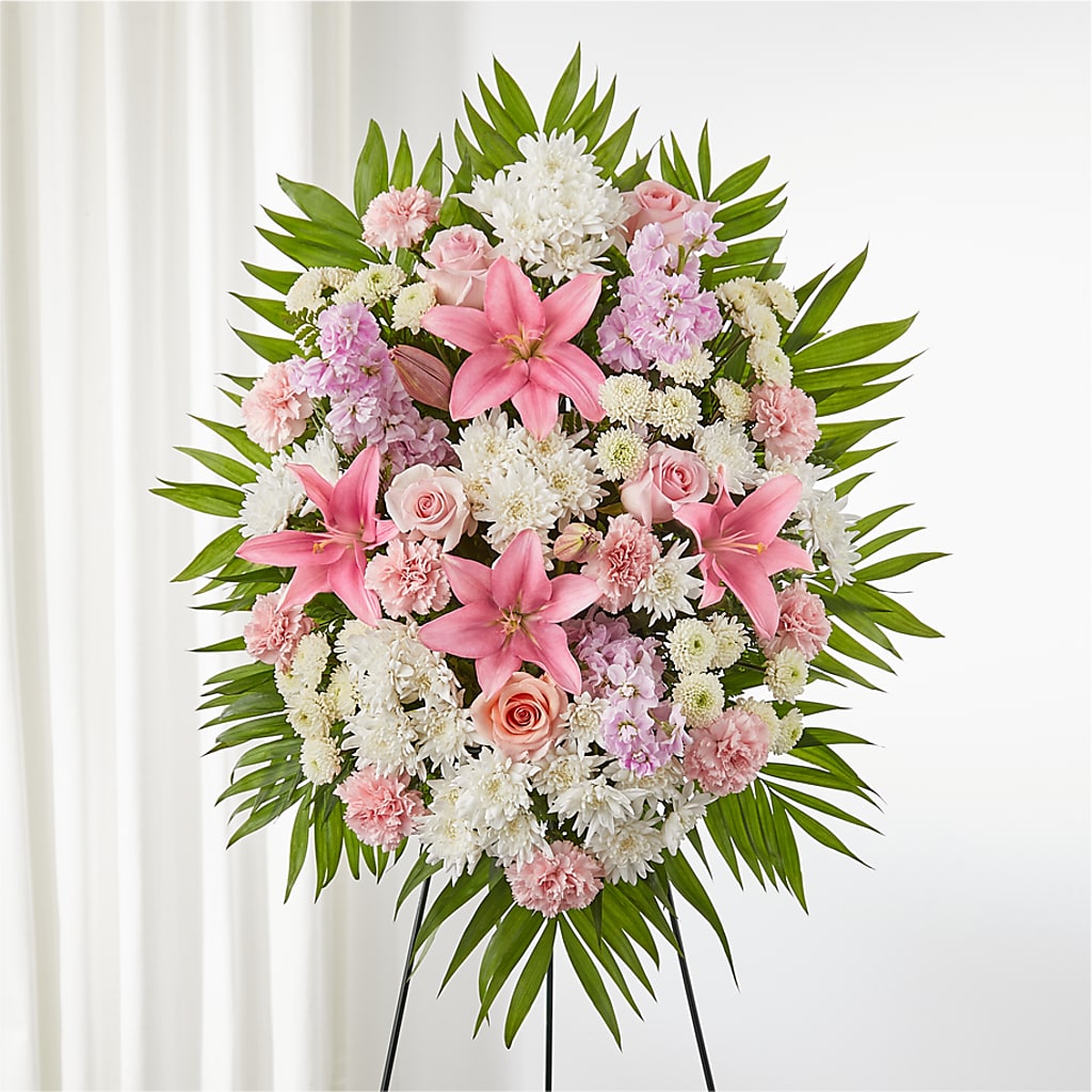 Offering Solace Standing Spray – ALWAYS & FOREVER FLORAL, Delbarton WV