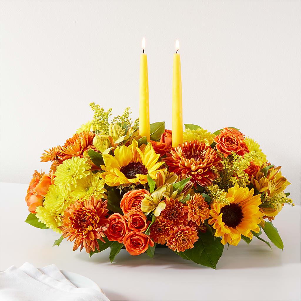 Autumn Harmony Centerpiece – ALWAYS & FOREVER FLORAL, Delbarton WV