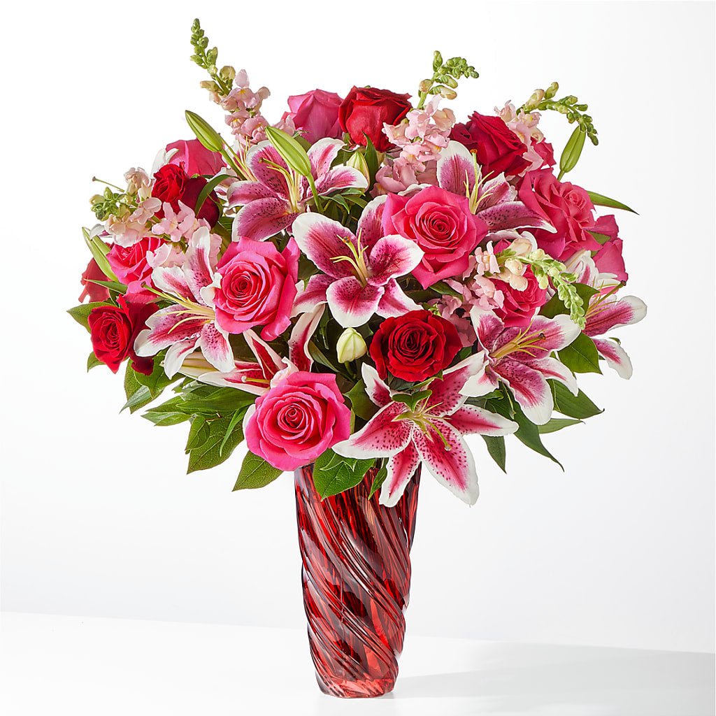 Always You Bouquet with Luxe Swirl Vase – ALWAYS & FOREVER FLORAL, Delbarton WV