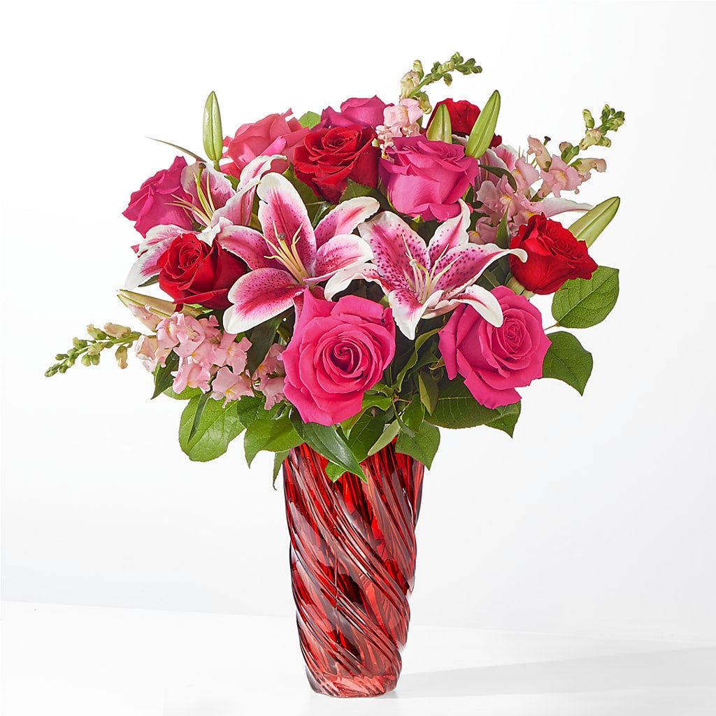 Always You Bouquet with Luxe Swirl Vase – ALWAYS & FOREVER FLORAL, Delbarton WV
