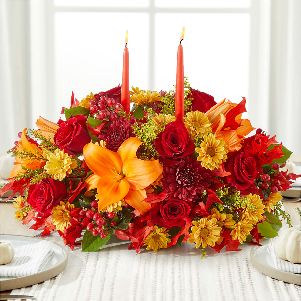 Autumn's Embrace Centerpiece – ALWAYS & FOREVER FLORAL, Delbarton WV