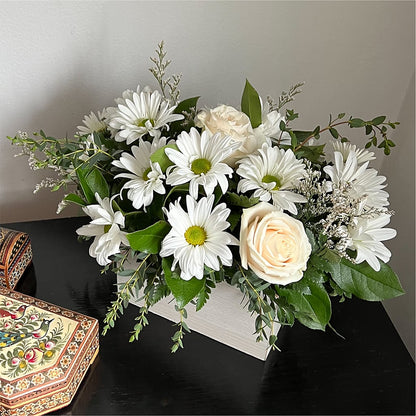 Fresh Linen Box Bouquet – ALWAYS & FOREVER FLORAL, Delbarton WV