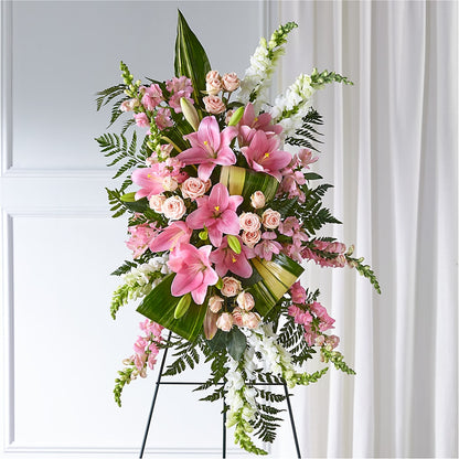 Elegant Embrace Standing Spray – ALWAYS & FOREVER FLORAL, Delbarton WV