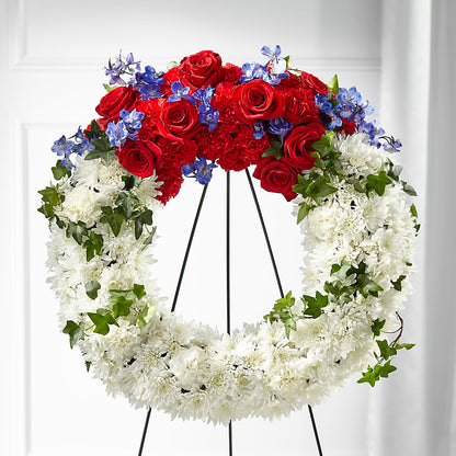 Patriotic Passion Wreath – ALWAYS & FOREVER FLORAL, Delbarton WV