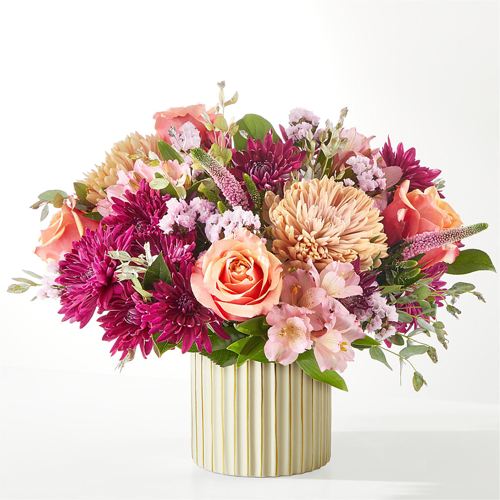 Berry Cobbler Bouquet with Ivory Vase – ALWAYS & FOREVER FLORAL, Delbarton WV