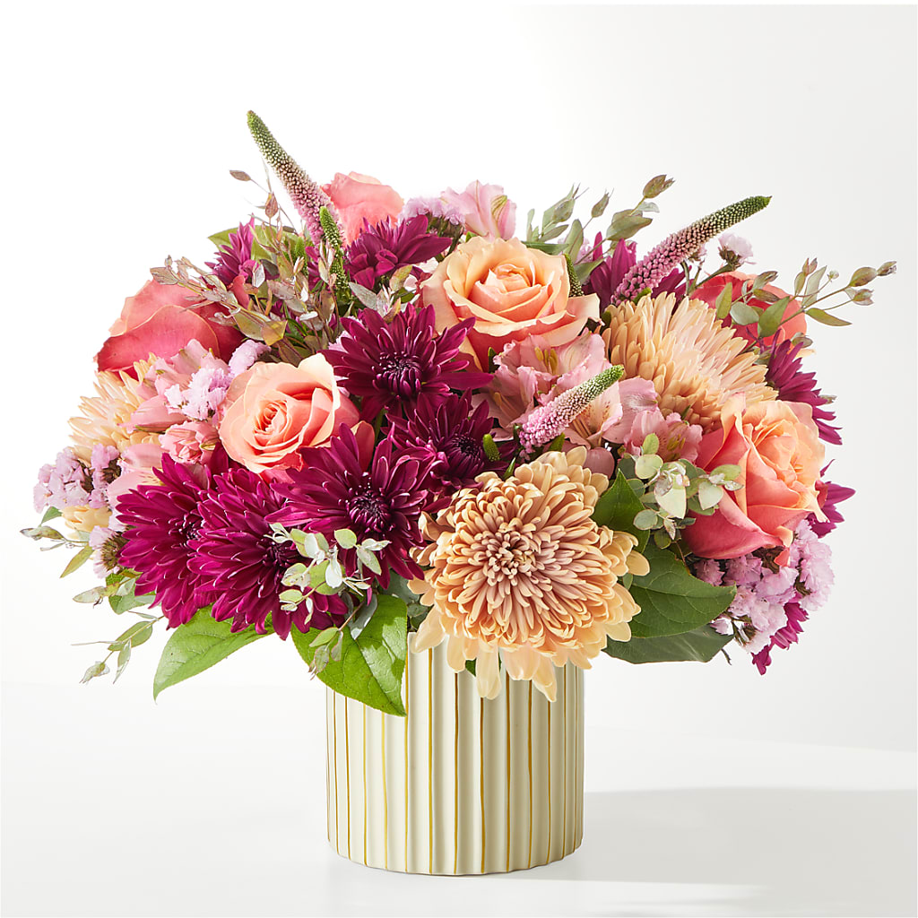 Berry Cobbler Bouquet with Ivory Vase – ALWAYS & FOREVER FLORAL, Delbarton WV