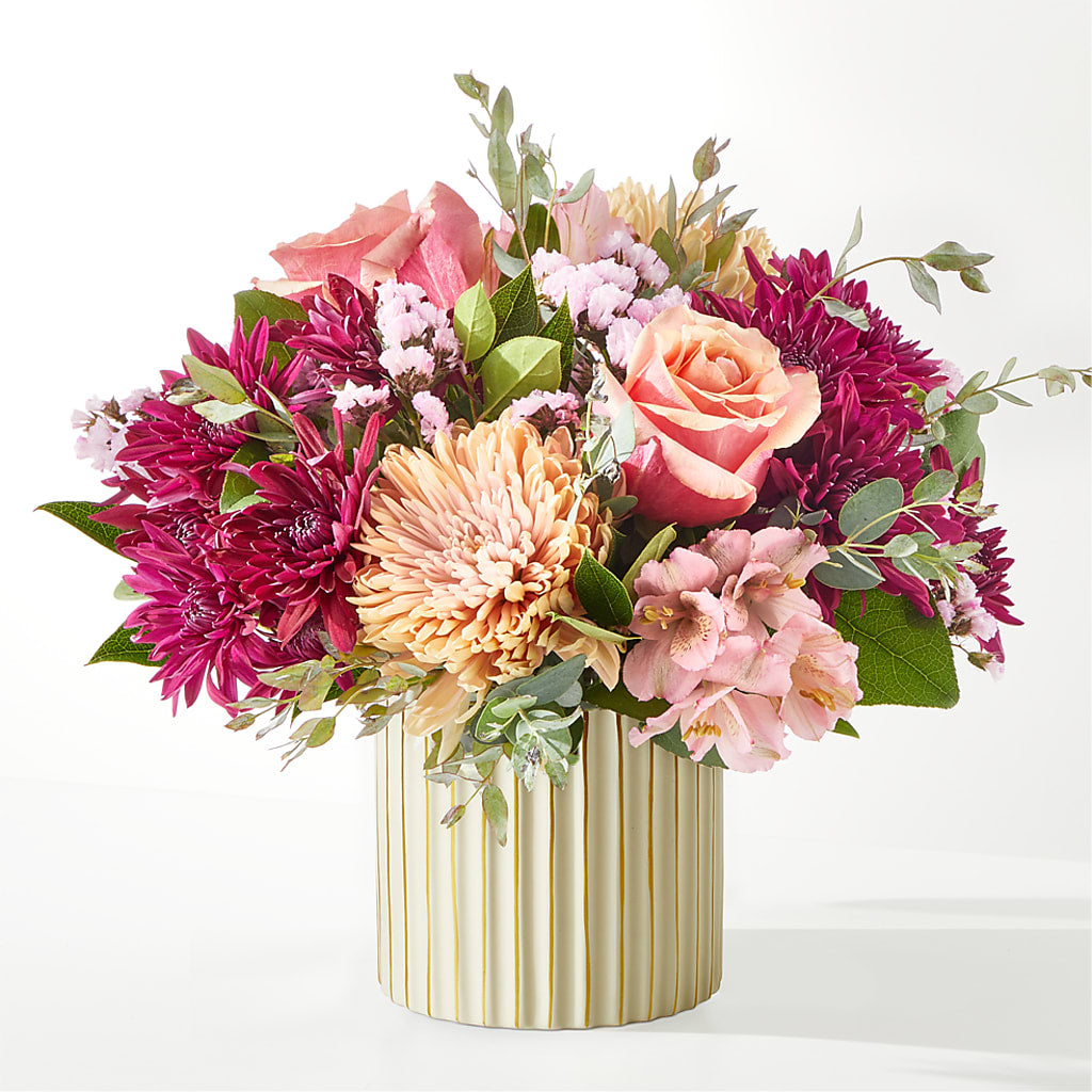 Berry Cobbler Bouquet with Ivory Vase – ALWAYS & FOREVER FLORAL, Delbarton WV