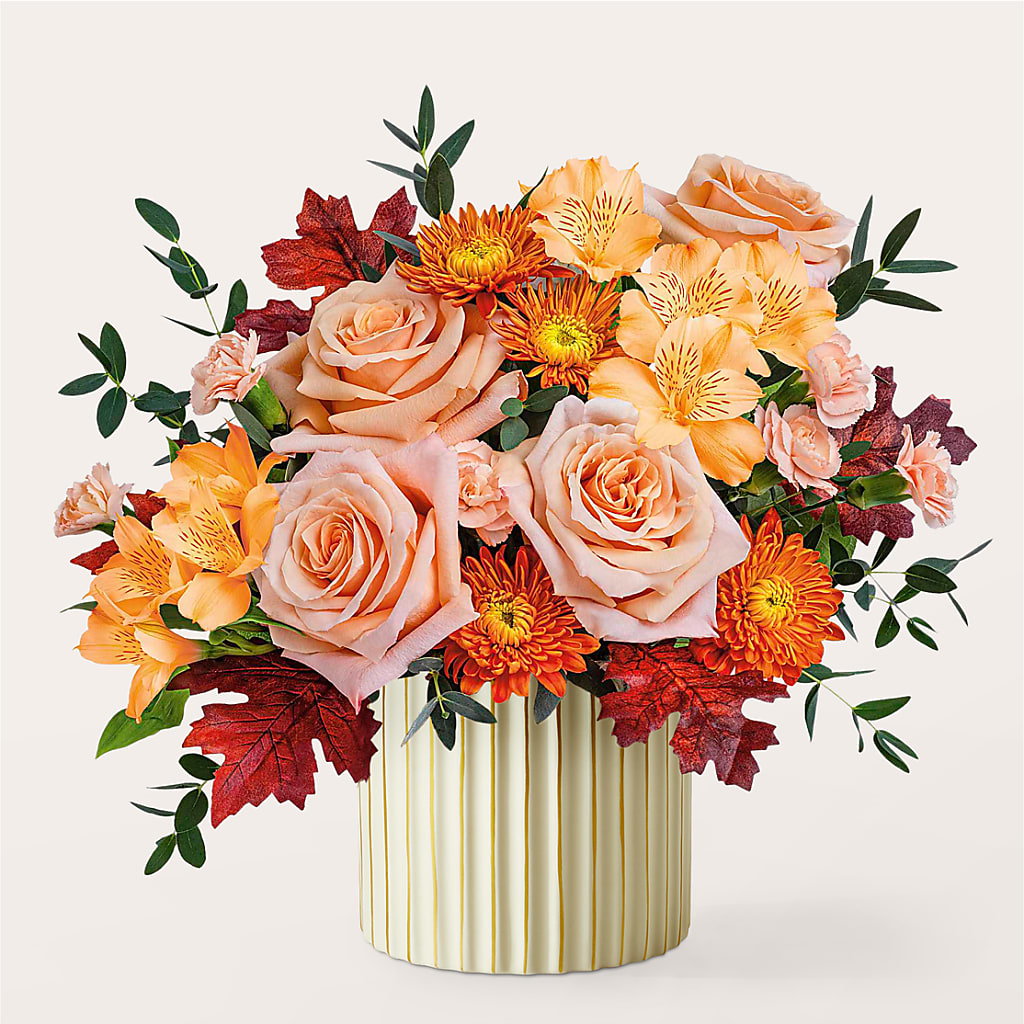 Spiced Latte Bouquet with Ivory Vase – ALWAYS & FOREVER FLORAL, Delbarton WV