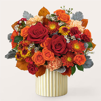 Merlot Bouquet with Ivory Vase – ALWAYS & FOREVER FLORAL, Delbarton WV