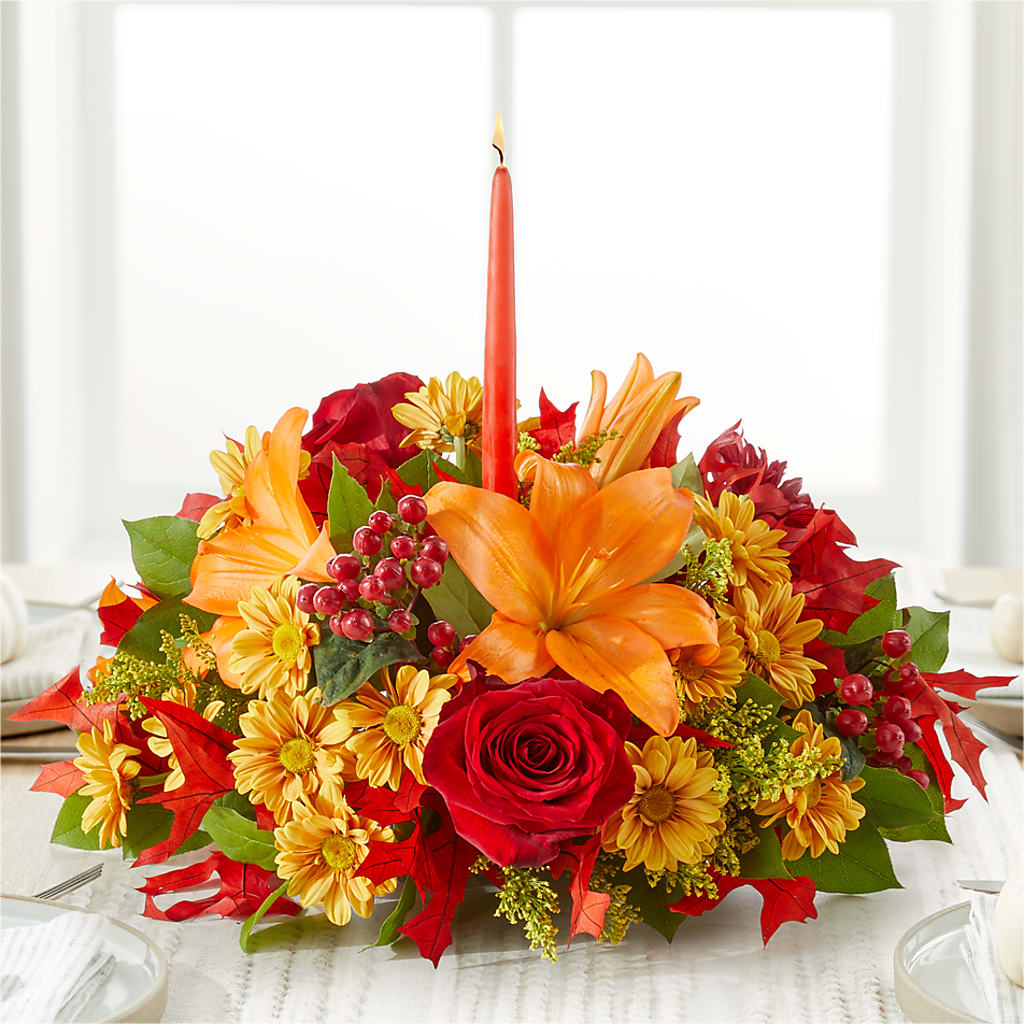 Autumn's Embrace Centerpiece – ALWAYS & FOREVER FLORAL, Delbarton WV
