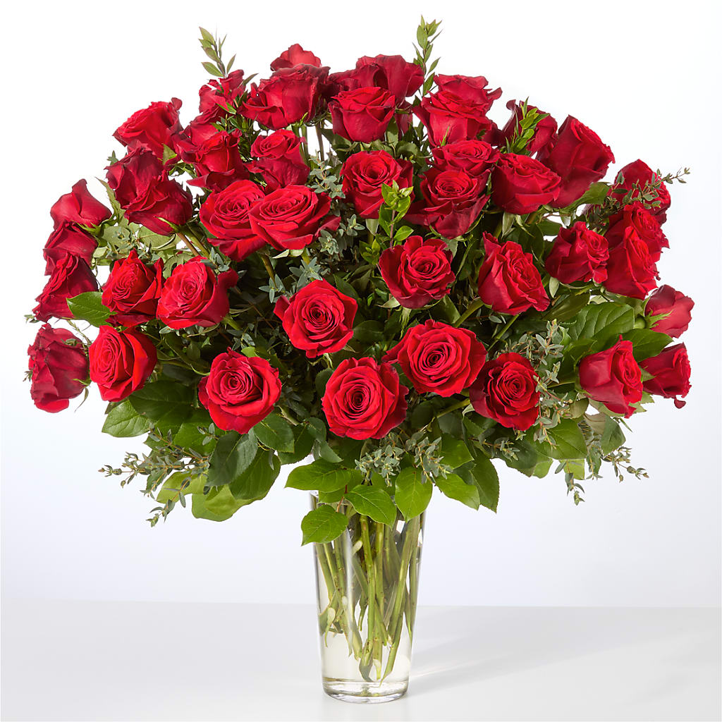 Forever Yours Fifty Stem Red Rose Bouquet – ALWAYS & FOREVER FLORAL, Delbarton WV