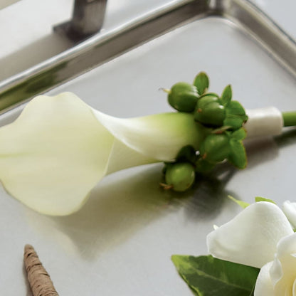 White Calla Boutonniere – ALWAYS & FOREVER FLORAL, Delbarton WV